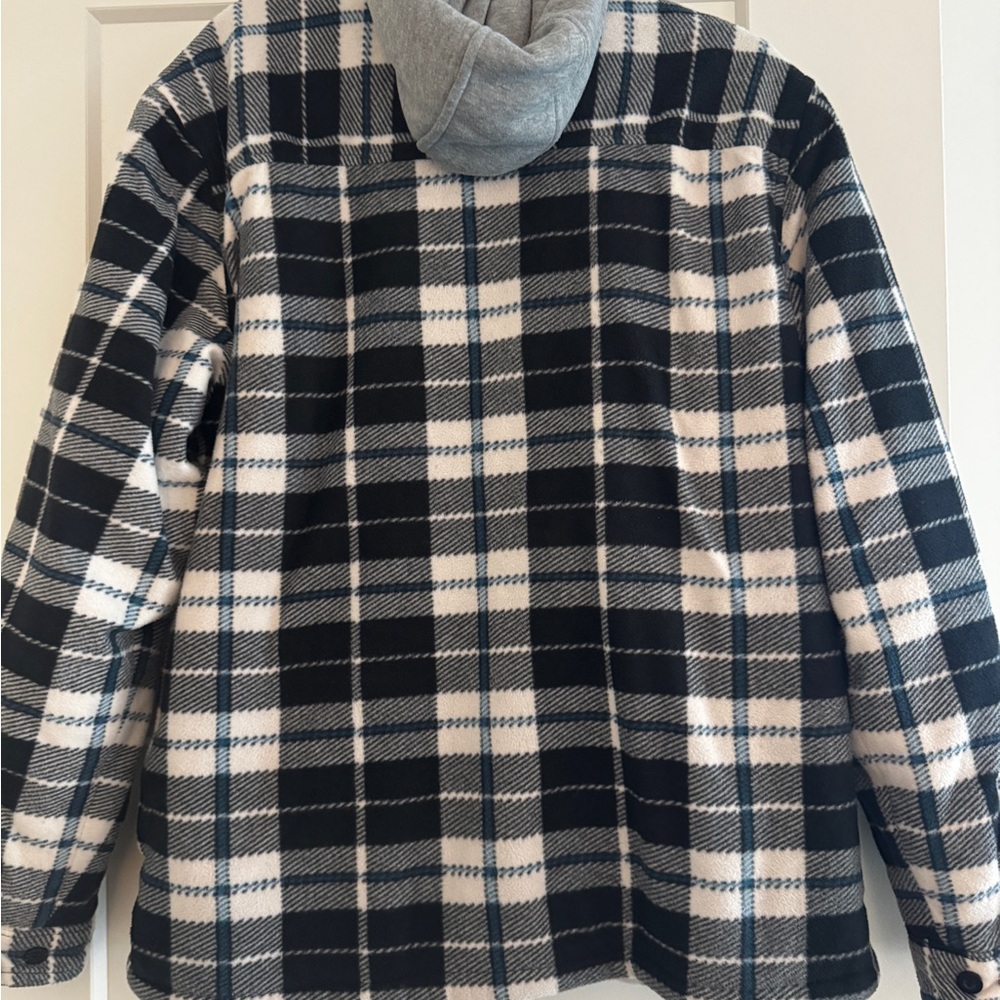 Cozy Plaid Teddy Jacket with Hood